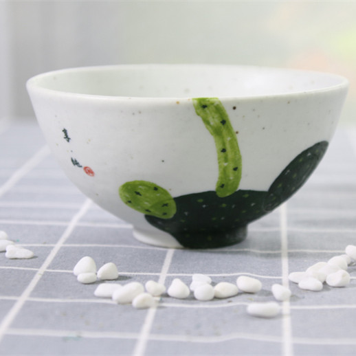 【享纯系列】陶艺家姜琲 手绘植物 手作陶瓷餐碗  食器 单件装