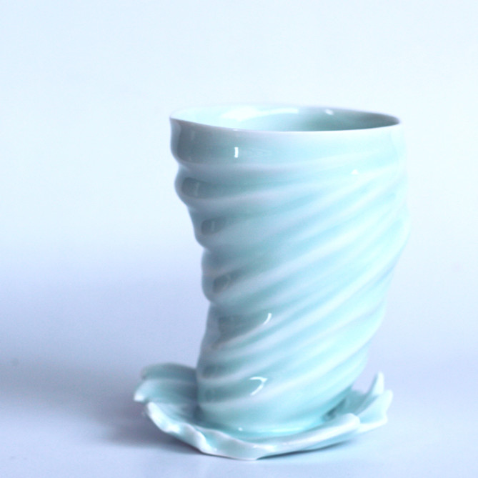 【龙卷风系列】陶艺家小牛 纯手工简约艺术咖啡杯具 创意趣味马克杯 单件装