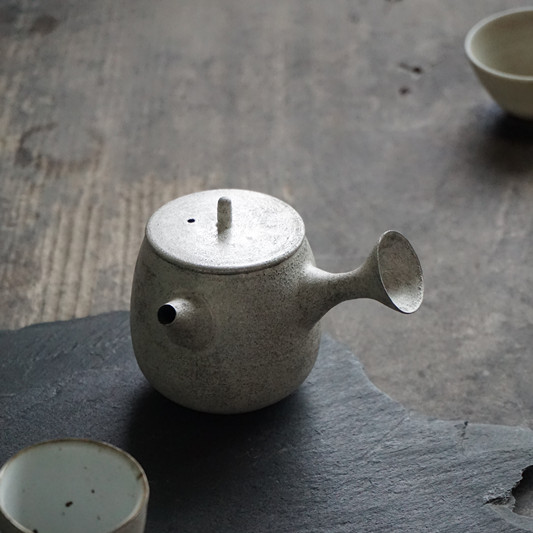 【复古系列】陶艺家刘艳婷设计 全手工制作日式茶器 侧把壶 茶壶 单杯 孤品 单件装